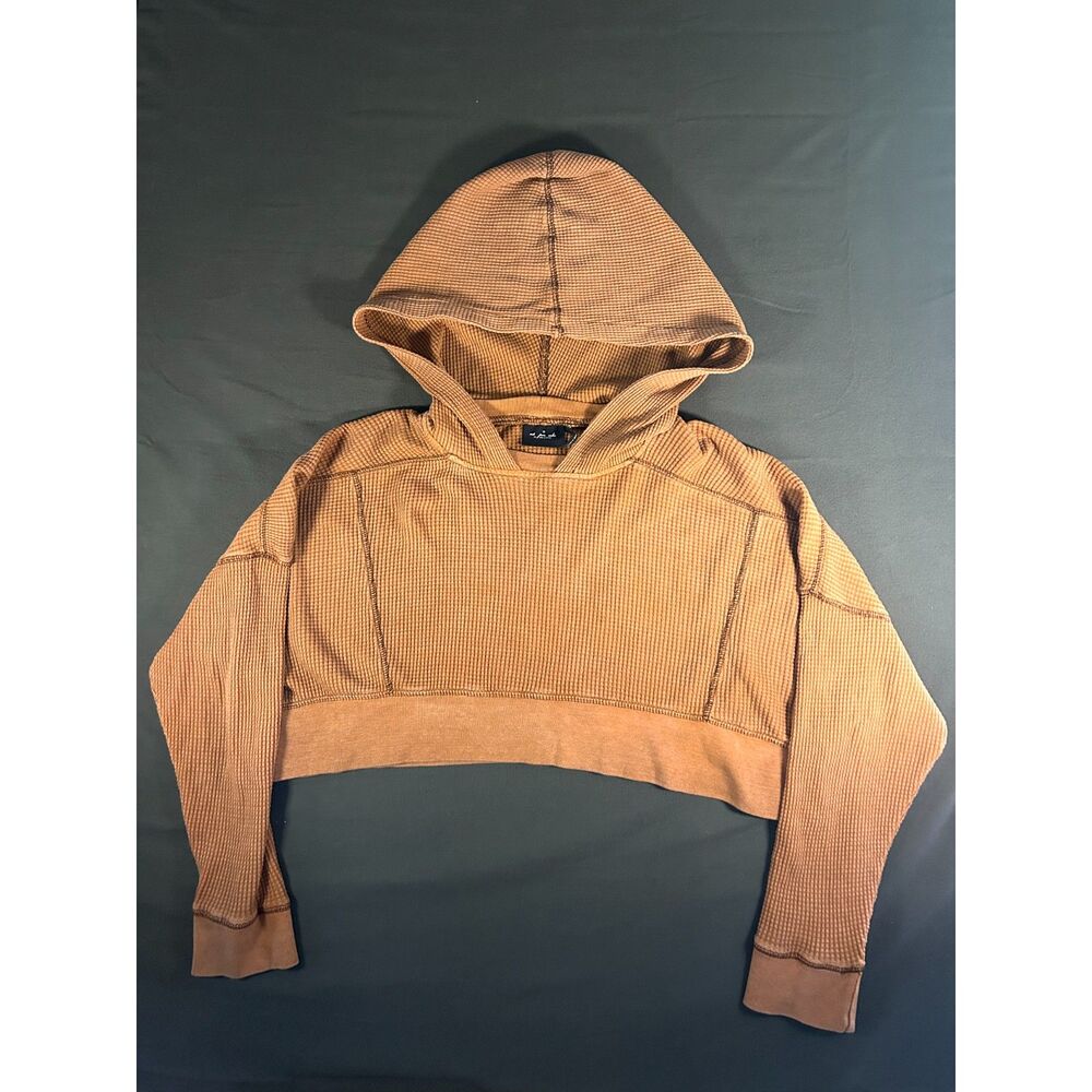 Y2K Streetwear Grunge Urban Outfitters Out From Under Waffle Cropped Hoodie S
